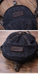 Unique Denim Cap Mini Shoulder Bags Belt Pouch Denim Cap Vintage Phone Messenger Bag