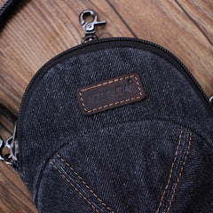 Unique Denim Cap Mini Shoulder Bags Belt Pouch Denim Cap Vintage Phone Messenger Bag