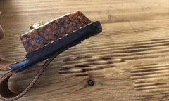 Handmade Mens Blue Leather Classic Zippo Lighter Case Belt Zippo Lighter Holder with Belt Loop - imessengerbags