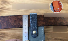 Handmade Mens Blue Leather Classic Zippo Lighter Case Belt Zippo Lighter Holder with Belt Loop - imessengerbags