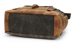 Bottom of Womens waxed canvas backpack