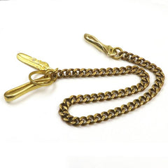 Cool Brass Mens Key Chain Long Gold Wallet Chain Pants Chain Biker Wallet Chain For Men - imessengerbags