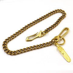 Cool Brass Mens Key Chain Long Gold Wallet Chain Pants Chain Biker Wallet Chain For Men - imessengerbags