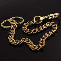 Cool Brass Mens 18‘’ Wallet Chain Pants Chain Gold Biker Wallet Chain For Men - imessengerbags