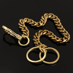 Cool Brass Mens 18‘’ Wallet Chain Pants Chain Gold Biker Wallet Chain For Men - imessengerbags