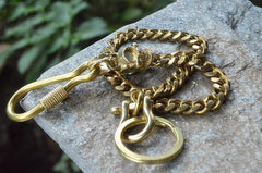 Badass Brass Copper Skull Mens Pants Chain Biker Wallet Chain 18‘â€?Jeans Chain Jean Chain For Men - imessengerbags