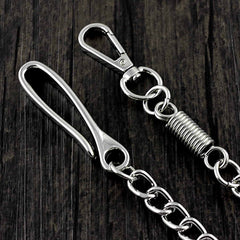 COOL SILVER STAINLESS STEEL MENS PANTS CHAINs WALLET CHAIN BIKER WALLET CHAIN FOR MEN - imessengerbags