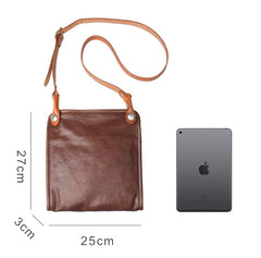 Casual Coffee Leather Men Vertical Side Bag Green Small Messenger Bag Camouflage Courier Bag For Men - imessengerbags