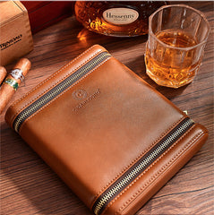 Best Leather&Cedar Mens 6pcs Cigar Cases Leather Cigar Cases for Men