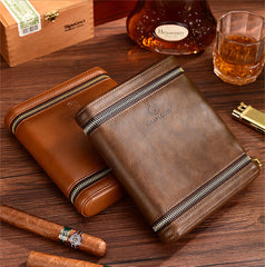 Best Leather&Cedar Mens 6pcs Cigar Cases Leather Cigar Cases for Men