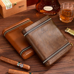 Best Leather&Cedar Mens 6pcs Cigar Cases Leather Cigar Cases for Men