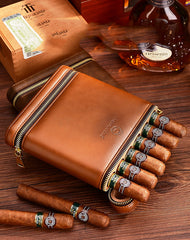 Best Leather&Cedar Mens 6pcs Cigar Cases Leather Cigar Cases for Men