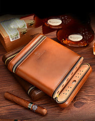 Best Leather&Cedar Mens 6pcs Cigar Cases Leather Cigar Cases for Men