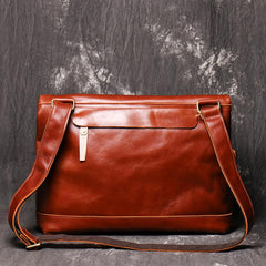 Brown Leather Men Satchel Side Bag Messenger Bag Black Courier Bag For Men