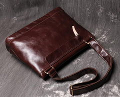 Brown Leather Men Satchel Side Bag Messenger Bag Black Courier Bag For Men