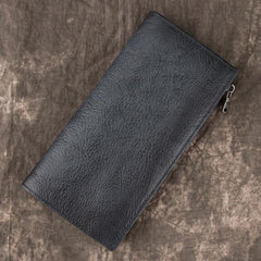 Vintage Brown Long Wallet Leather Mens Bifold Long Wallet Slim Long Wallet For Men - imessengerbags