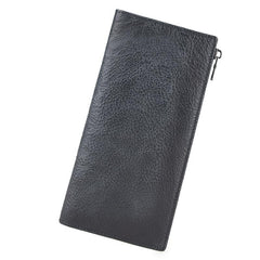 Vintage Brown Long Wallet Leather Mens Bifold Long Wallet Slim Long Wallet For Men - imessengerbags