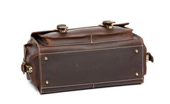 Brown Leather 13 inches SLR Camera Side Bag Messenger Bags HandBag for Men - imessengerbags