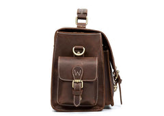 Brown Leather 13 inches SLR Camera Side Bag Messenger Bags HandBag for Men - imessengerbags