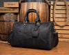 Brown Cool Leather 16 inches Weekender Bag Black Travel Shoulder Bags Duffle Bag for Men