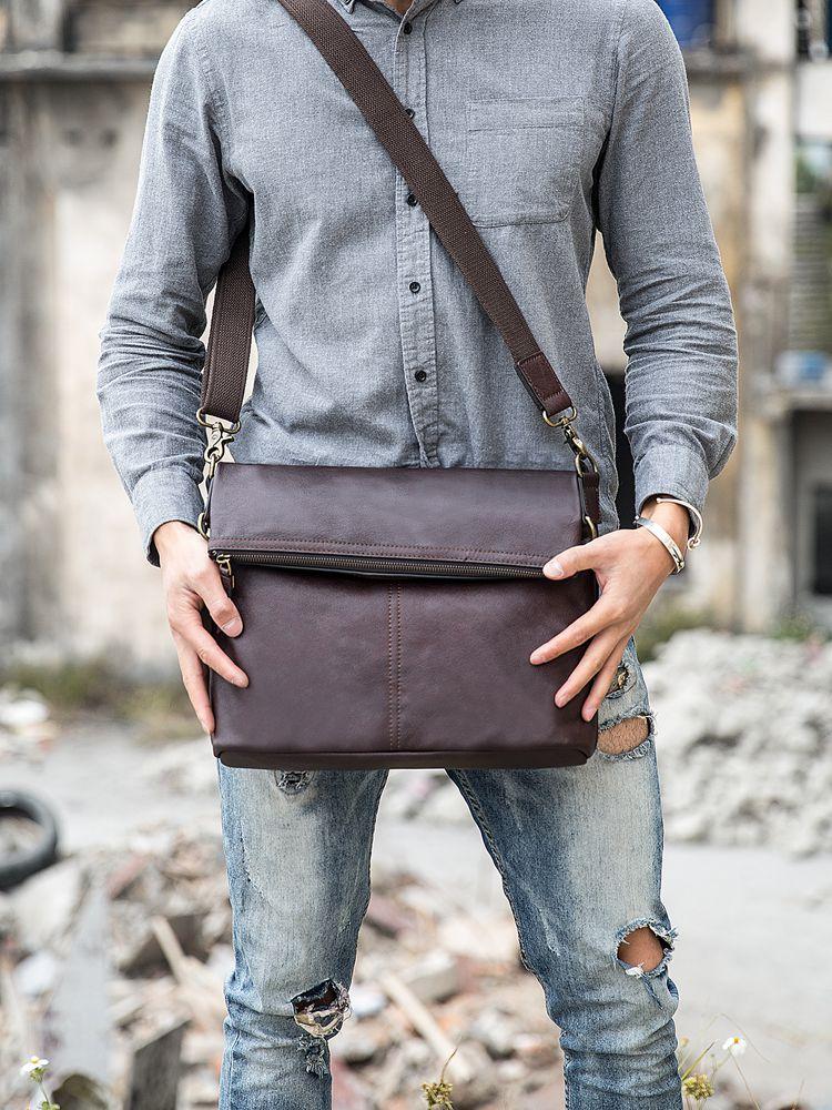 Top leather messenger bags hot sale