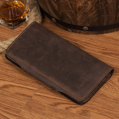 Coffee Cool Mens long Wallet Bifold Long Wallet Card Wallet Phone Wallet for Men - imessengerbags