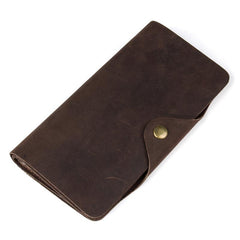 Coffee Cool Mens long Wallet Bifold Long Wallet Card Wallet Phone Wallet for Men - imessengerbags