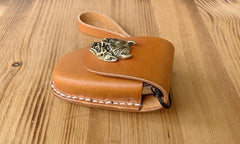 Handmade Brown Leather Audi A468X135 Mens Car Key Case Audi Car Key Holder