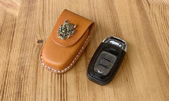 Handmade Brown Leather Audi A468X135 Mens Car Key Case Audi Car Key Holder