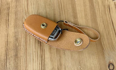 Handmade Brown Leather Audi A468X135 Mens Car Key Case Audi Car Key Holder