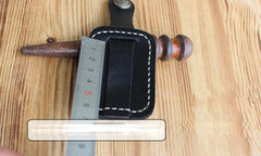 Handmade Black Leather Mens Classic Zippo Lighter Case Zippo Lighter Holder with Belt Clip - imessengerbags
