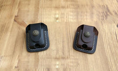 Handmade Mens Black Leather Classic S.T.Dupont Lighter Case S.T.Dupont Lighter Holder with Belt Loop