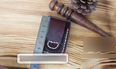 Handmade Mens Black Leather Slim Zippo Lighter Case Belt Zippo Lighter Holder with Belt Loop - imessengerbags