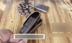 Mens Coffee Handmade Leather Classic Zippo Lighter Cases Zippo Lighter Holder with Belt Loop - imessengerbags