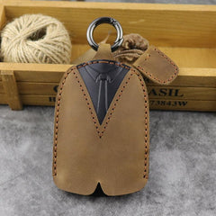 Brown Leather Draw Men and Women's Key Wallet Wine Red Key Case Car Car Key Holder For Men - imessengerbags