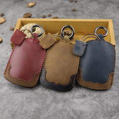 Brown Leather Draw Men and Women's Key Wallet Wine Red Key Case Car Car Key Holder For Men - imessengerbags