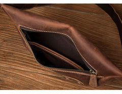Cooll Mens Brown Leather Fanny Pack Mens Waist Bags Hip Pack Belt Bags Bumbags for Men - imessengerbags