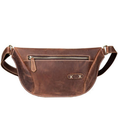 Cooll Mens Brown Leather Fanny Pack Mens Waist Bags Hip Pack Belt Bags Bumbags for Men - imessengerbags