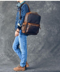 Vintage Brown Leather Mens 15