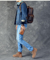 Vintage Brown Leather Mens 15