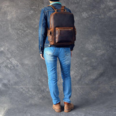 Vintage Brown Leather Mens 15