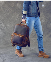 Vintage Brown Leather Mens 15