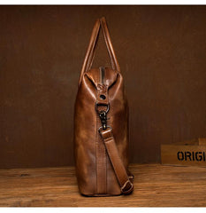 Brown Leather Mens 15 inches Briefcase Laptop Bag Business Handbag Work Bag for Men - imessengerbags