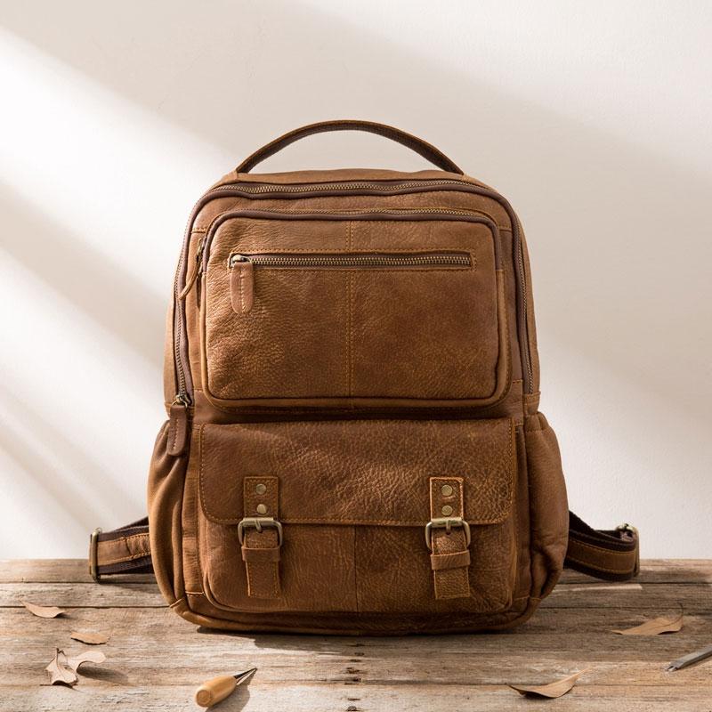 aidonger unisex vintage canvas backpack laptop backpack Large two front magnetic buckle pockets Augur High Capacity Canvas Vintage