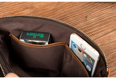 Brown Vintage Mens long Wallet Large Wristlet Wallet Cool Clutch Wallet Envelope Wallet for Men - imessengerbags