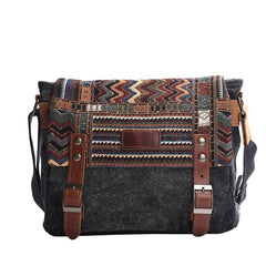 Gray Waxed Canvas Country Style Mens 11'' Side Bag Courier Bag Shoulder Bag Small Messenger Bag for Men - imessengerbags
