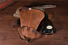 Cool Brown Leather Men's Belt Pouch Belt Bag Drop Leg Bag Waist Bag For Men - imessengerbags