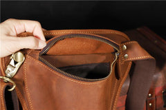 Cool Brown Leather Men's Belt Pouch Belt Bag Drop Leg Bag Waist Bag For Men - imessengerbags