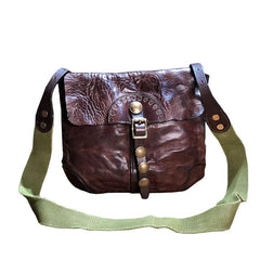 CASUAL BLACK LEATHER MEN'S 10 INCHES MIni Side Bag MESSENGER BAG BLACK POstman Bag Courier BAG FOR MEN - imessengerbags