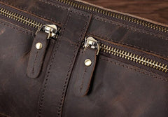 COOL Dark Brown LEATHER MENS FANNY PACK BUMBAG WAIST BAG FOR MEN - imessengerbags